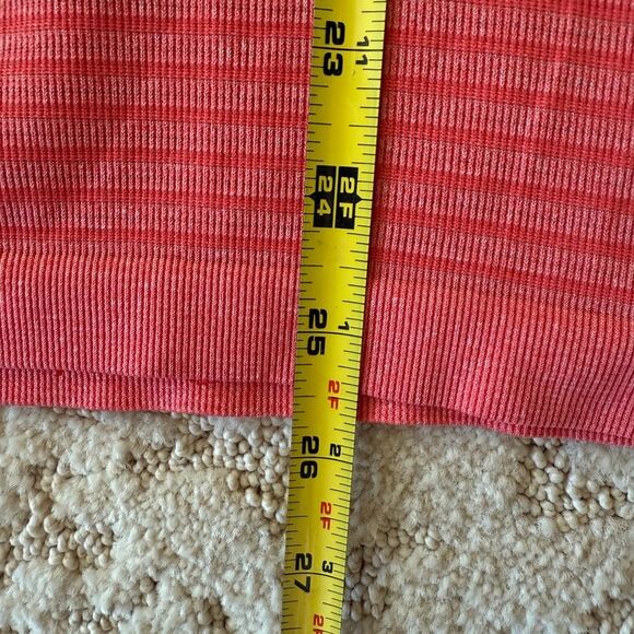 Lululemon Athleta Women's Size 6 Long Sleeve Orange Striped Active Running Yoga. - Picture 5 of 5